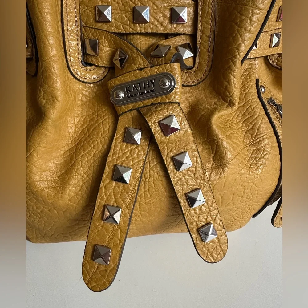 Kathy Van Zeeland Y2K Studded Hobo Handbag